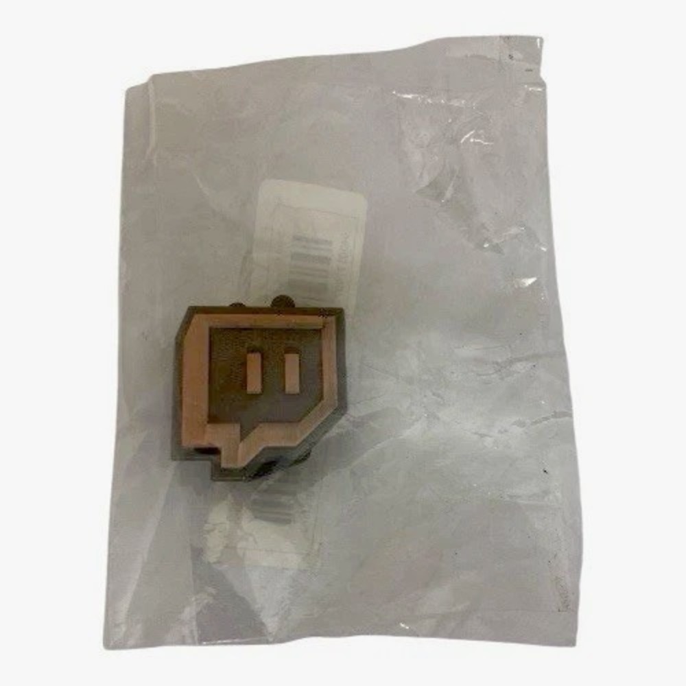 Metal Twitch Streaming Bronze Colored Pin
